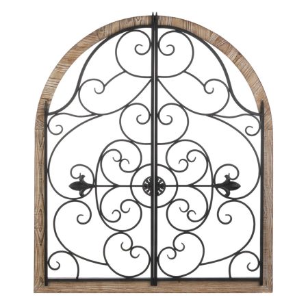 ARCHED WOOD AND IRON WALL DÃƒâ€°COR